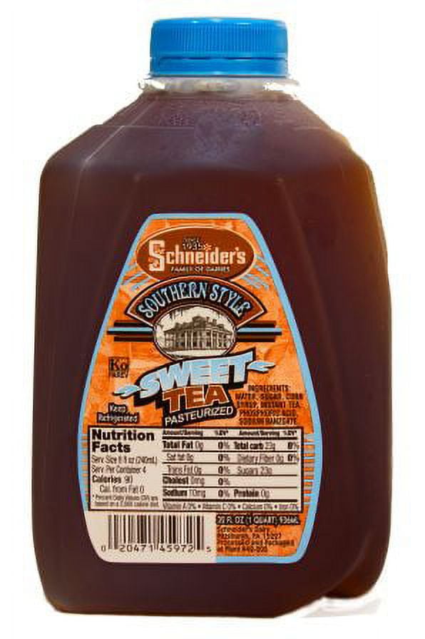 Schneider's, Southern Style Sweet Tea, Quart, Naturally Caffeinated ...