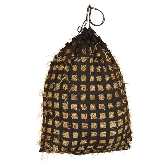 Schneiders 3/4 Bale Slow Feed Hay Net for Horses 1.5 Inch Webbed Design | Durable Hay Net Holds 6-8 Flakes | Hanging or Feeder Replacement | Reduce Waste | Color Black