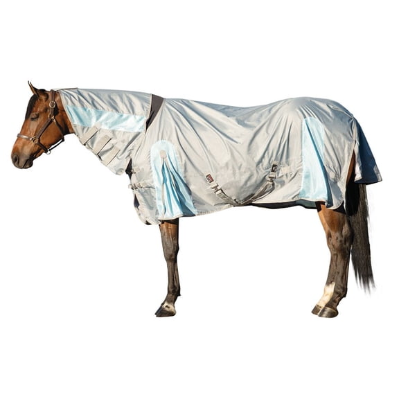 Schneiders Airmesh II Attached Neck Euro Surcingle Turnout Sheet | Gray | 78