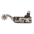 thumbnail image 1 of Schneiders Antique Rhinestone Spurs| 10 Point Rounded Ends | Color Blue, 1 of 4
