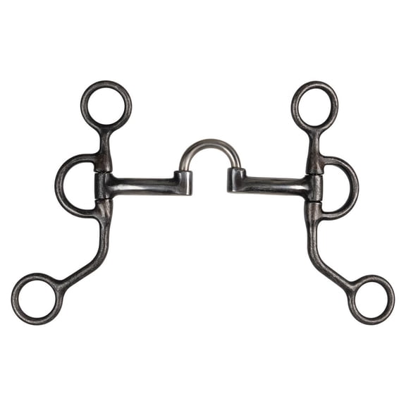 Schneiders Argentine Black Steel Correction Horse Bit with Copper Inlay