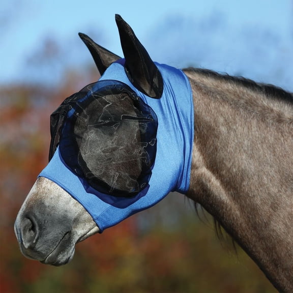 Schneiders Bug Eye Fly Horse Masks | Pull On without Forelock Saver | Royal | X-Large