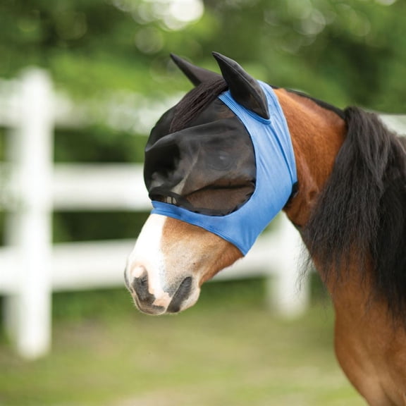 Schneiders Bug Eye Zipper Mini Fly Mask with Forelock Saver | Royal | Size Small