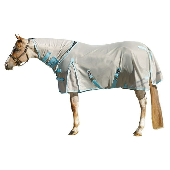 Schneiders Cooling Soft Interlock Mesh II Horse Fly Sheets | Attached Neck | Silver | 68