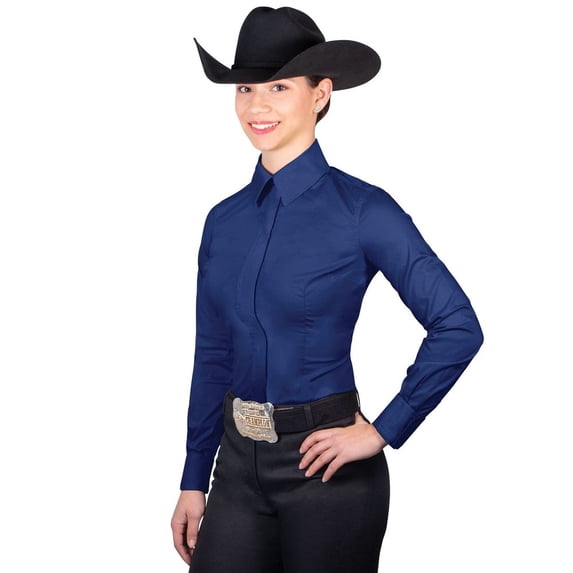 Schneiders Cowgirl Full-Zip Women's Western Show Shirt | Medium | Royal Blue