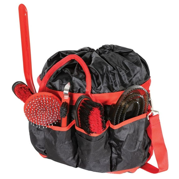 Schneiders Deluxe Horse Grooming Kit | Convenient Shoulder Strap | Color Red