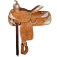 thumbnail image 1 of Schneiders Denver II Show Saddle | Semi-Quarter Horse Bars | Light Oil | Size 14, 1 of 6