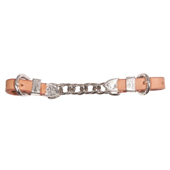 Schneiders Double S Curb Chain with Silver Plate Buckle | Color Dark Oil