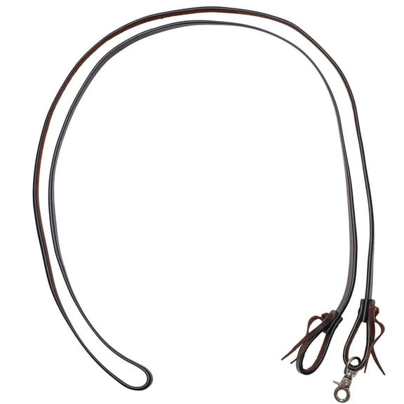 Schneiders Double S Harness Leather Roping Rein | Western Riding | Dark Oil