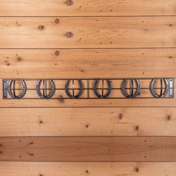 Schneiders Easy-Up Pro Mountable Horseshoe 6 Hook Rack | Durable Stylish Design