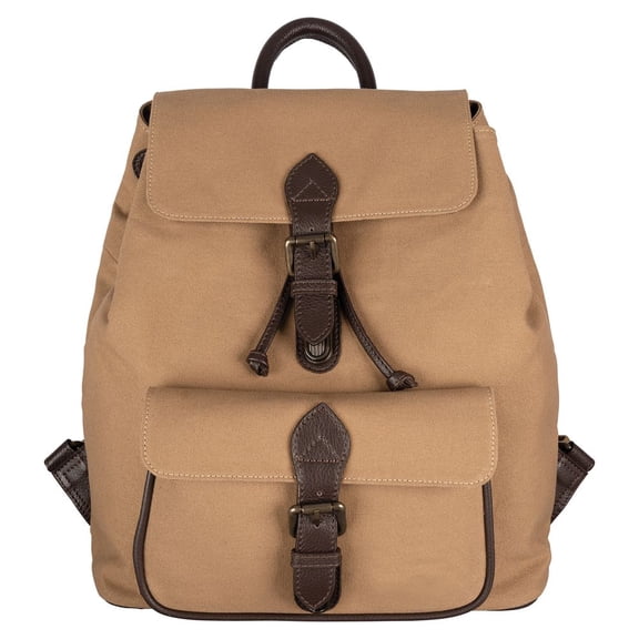 Schneiders Heritage Canvas and Leather Backpack | Durable 14 oz Canvas | Color Tan