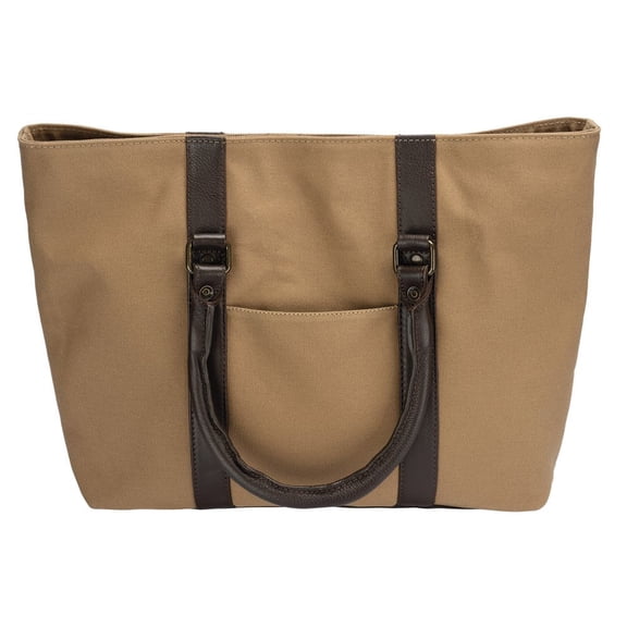 Schneiders Heritage Canvas and Leather Tote Bag for Horse Barn Trips | Durable 14oz | Tan