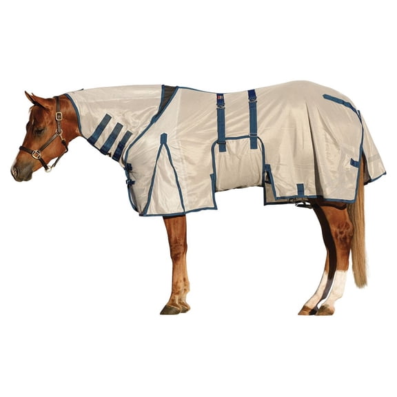 Schneiders Interlock Mesh II Attached Neck Euro Horse Fly Sheet | Silver | 72