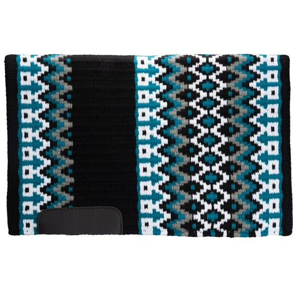 Schneiders Lacey Oversized Western Show Saddle Blanket | 34x40 | Turquoise/Grey