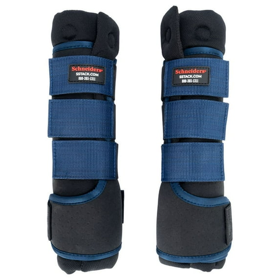 Schneiders Magnetic Therapy Stable Quick Wraps for Horses | Color Black | Size Large