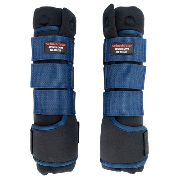 Schneiders Magnetic Therapy Stable Quick Wraps for Horses | Color Black | Size Large