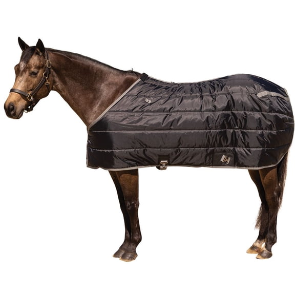 Schneiders Memphis II 280g Medium Weight Horse Stable Blanket | Leg Strap | Black | 80