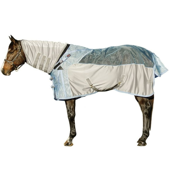 Schneiders Mosquito Mesh Hybrid II Fly Sheets | Attached Neck VTEK Surcingle | Blue | 68