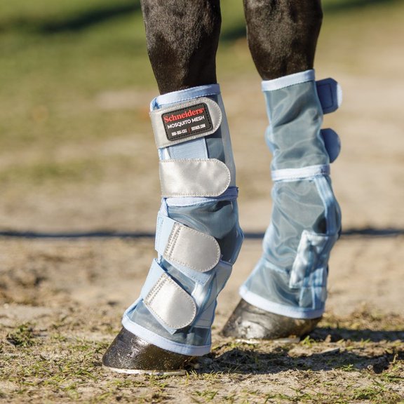 Schneiders Mosquito Mesh II Fitted Horse Fly Boots | Set of 2 | Blue | Large