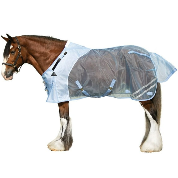 Schneiders Mosquito Mesh II Fly Sheet | V-Free Open Front Surcingle Draft | Blue | 90