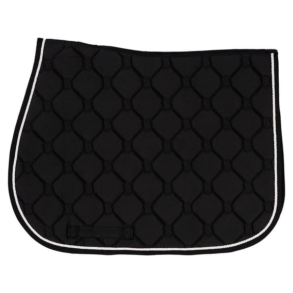 Schneiders Quilted Contoured All-Purpose Horse Saddle Pad with Braid | Color Black