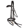 thumbnail image 1 of Schneiders Refined Dressage Horse Bridle w/ Crystal Browband | Black | Oversize, 1 of 6