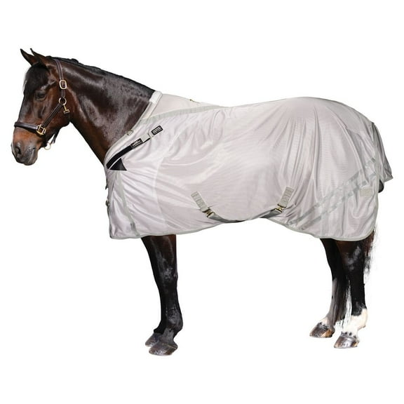 Schneiders RipGuard Horse Fly Sheets | Senior VTEK Surcingle | Color Gray | Size 84