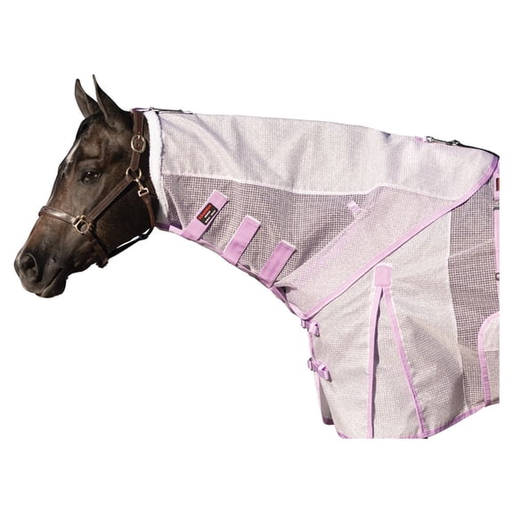 Schneiders Ripstop Nylon Mesh II Fly Neck Cover for Horses | Lilac | Large