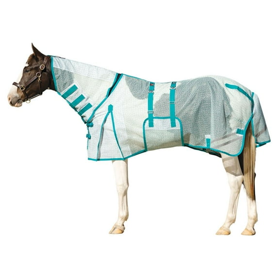 Schneiders Ripstop Nylon Mesh II Horse Fly Sheets | Attached Neck Euro Bellyband | Teal | 72