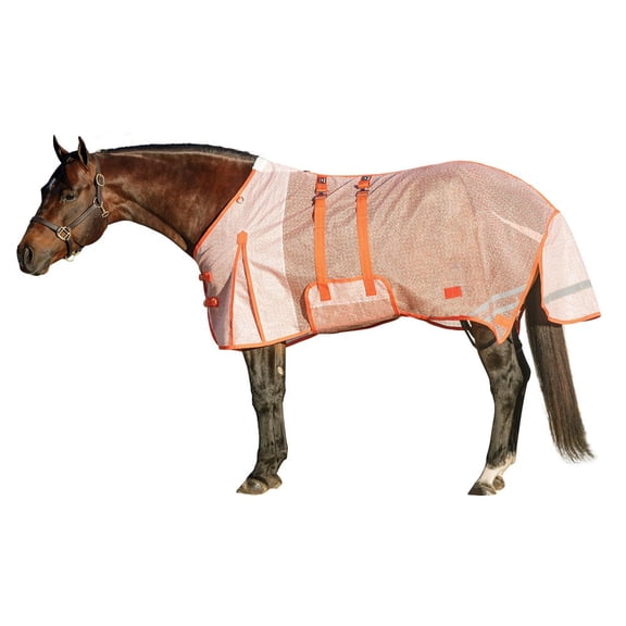 Schneiders Ripstop Nylon Mesh II Horse Fly Sheets | Euro Bellyband | Orange | 78
