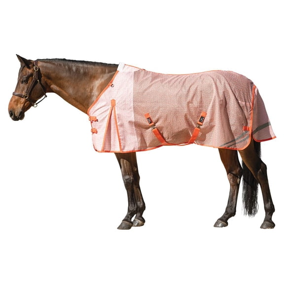 Schneiders Ripstop Nylon Mesh II Horse Fly Sheets | Euro Surcingle | Orange | 70