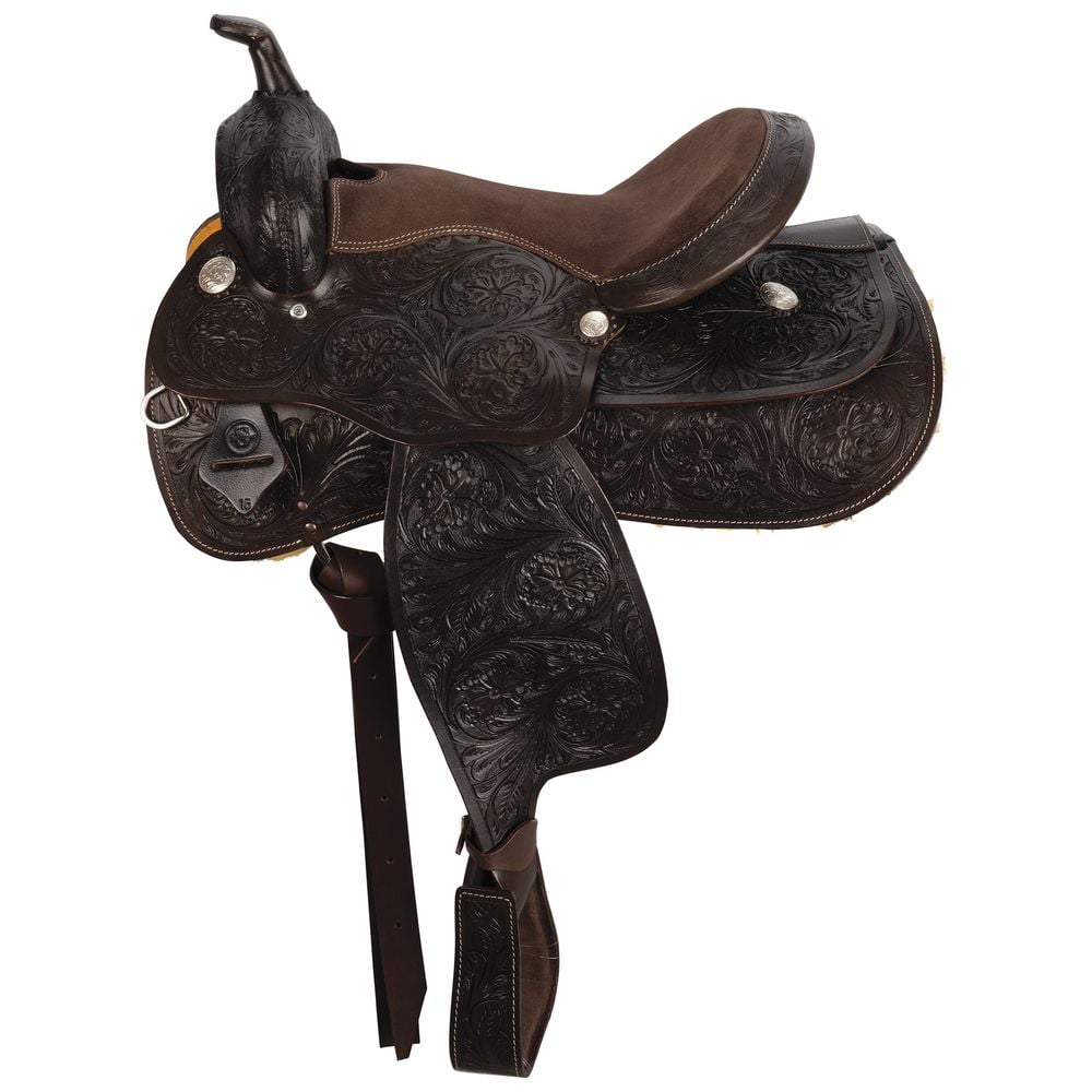 Schneiders Tulsa II All Around Floral Western Show Saddle | Dark Oil | Size 16