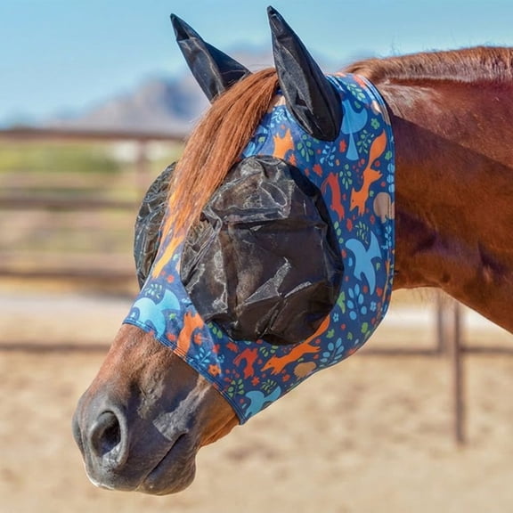 Schneiders UltraFlex Comfort Plus Bug Eye Woodland Pull-On Fly Horse Mask | Size Small