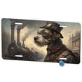 thumbnail image 1 of Schnoodle Dog Steampunk Metal Novelty License Plate, 1 of 7