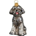 thumbnail image 1 of Schnoodle Gray Polish Glass Christmas Ornament Dog Tree Decoration, 1 of 2