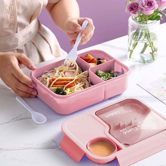 Scho-ol Bento Box for Ki*ds Stackable Lunch Box with Removable Utensil Set and Sealing Strap for Meal Prep Sc-hool & Work Picnic Camping