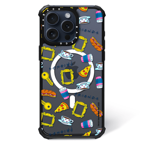 Schockproof Phone Case, Compatible with Magsafe for Apple IPHONE 15 PLUS Original and Officially Licensed Friends Pattern Friends 026, Perfectly Fitted to The Shape of The Mobile Phone, TPU Case