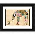 thumbnail image 1 of Schoen, Claudia 24x18 Black Ornate Wood Framed with Double Matting Museum Art Print Titled - Big dog little dog, 1 of 4