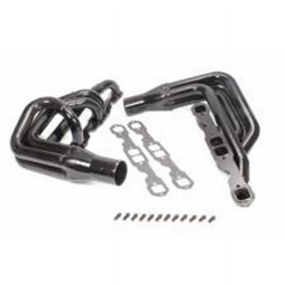 Schoenfeld 1.62 to 1.75 in. Primary 3 in. Collector Steel IMCA-UMP Stock Car Headers - Black Paint