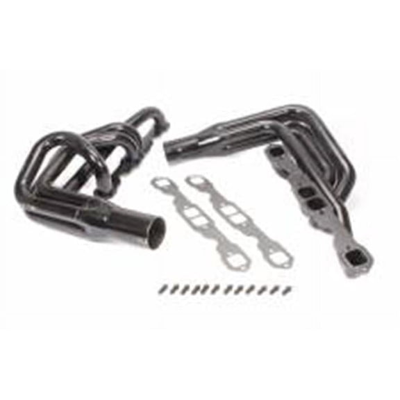 Schoenfeld SCH195 1.62 in. Primary 3 in. Collector Steel IMCA-UMP Stock Car Headers, Black Paint