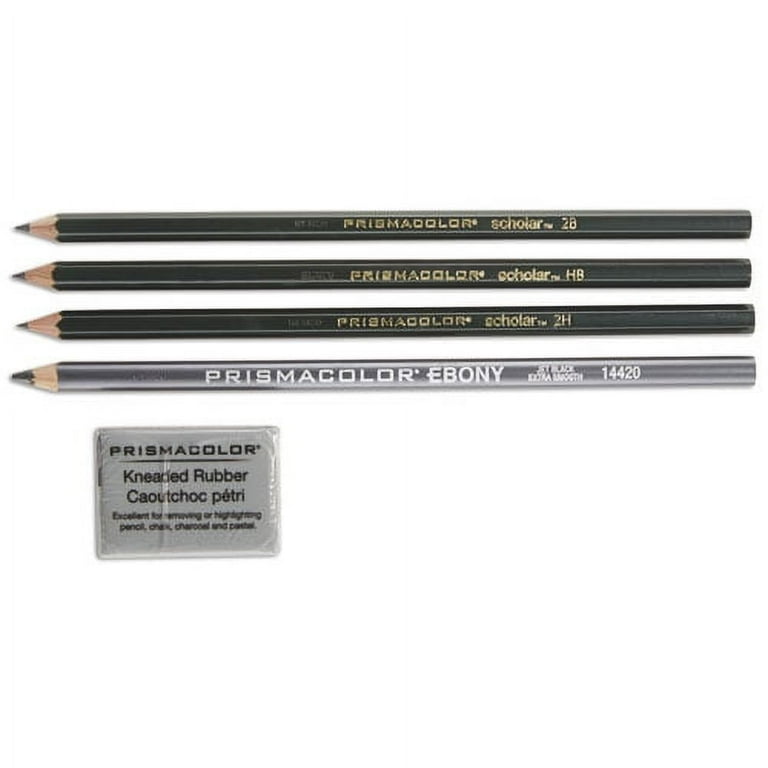 Scholar Graphite Pencil Set, 2 mm, Assorted Lead Hardness Ratings, Black Lead, Dark Green Barrel, 4/Set Scholar Graphite Pencil Set, 2 mm, Assorted Lead Hardness Ratings, Black Lead, Dark Green Barrel, 4/Set