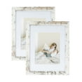 Scholartree 11 x 14 Wood Gallery Picture Frames Set of 211x14 Matted to 8x10 Wall Frames, White