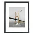 thumbnail image 1 of Scholartree 11x14 Matted to 8x10 Linear Gallery Wall Picture Frame, Black, 1 of 4