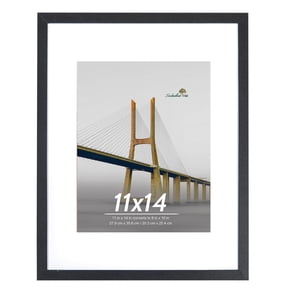 Scholartree 11x14 Matted to 8x10 Linear Gallery Wall Picture Frame, Black