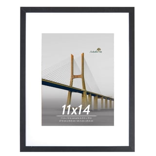 Scholartree 11x14 Matted to 8x10 Linear Gallery Wall Picture Frame, Black