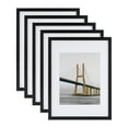 thumbnail image 1 of Scholartree 12 x 16 5-in-1 Wood Picture Frames Set-12x16 Matted to 8.5x11 Wall Frames, Black, 1 of 4