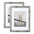 thumbnail image 1 of Scholartree 2 PACK 12 x 16 Wood Gallery Picture Frames, 12x16 Matted to 8.5x11 Wall Frames, Gray, 1 of 5