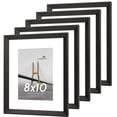 thumbnail image 1 of Scholartree 5 PACK 8x10 Wooden Picture Frames, 8x10 Matted to 5x7 Tabletop Picture Frame, Black, 1 of 12