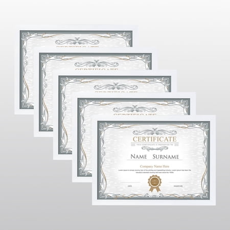 Scholartree 5P Contemporary Gallery Document Picture Frame Set, A4/8.5x11 Tabletop Picture Frames, White