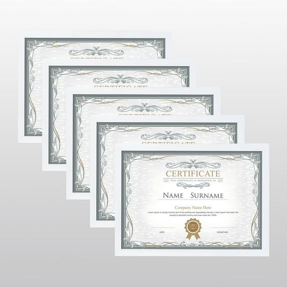 Scholartree 5P Contemporary Gallery Document Picture Frame Set, A4/8.5x11 Tabletop Picture Frames, White